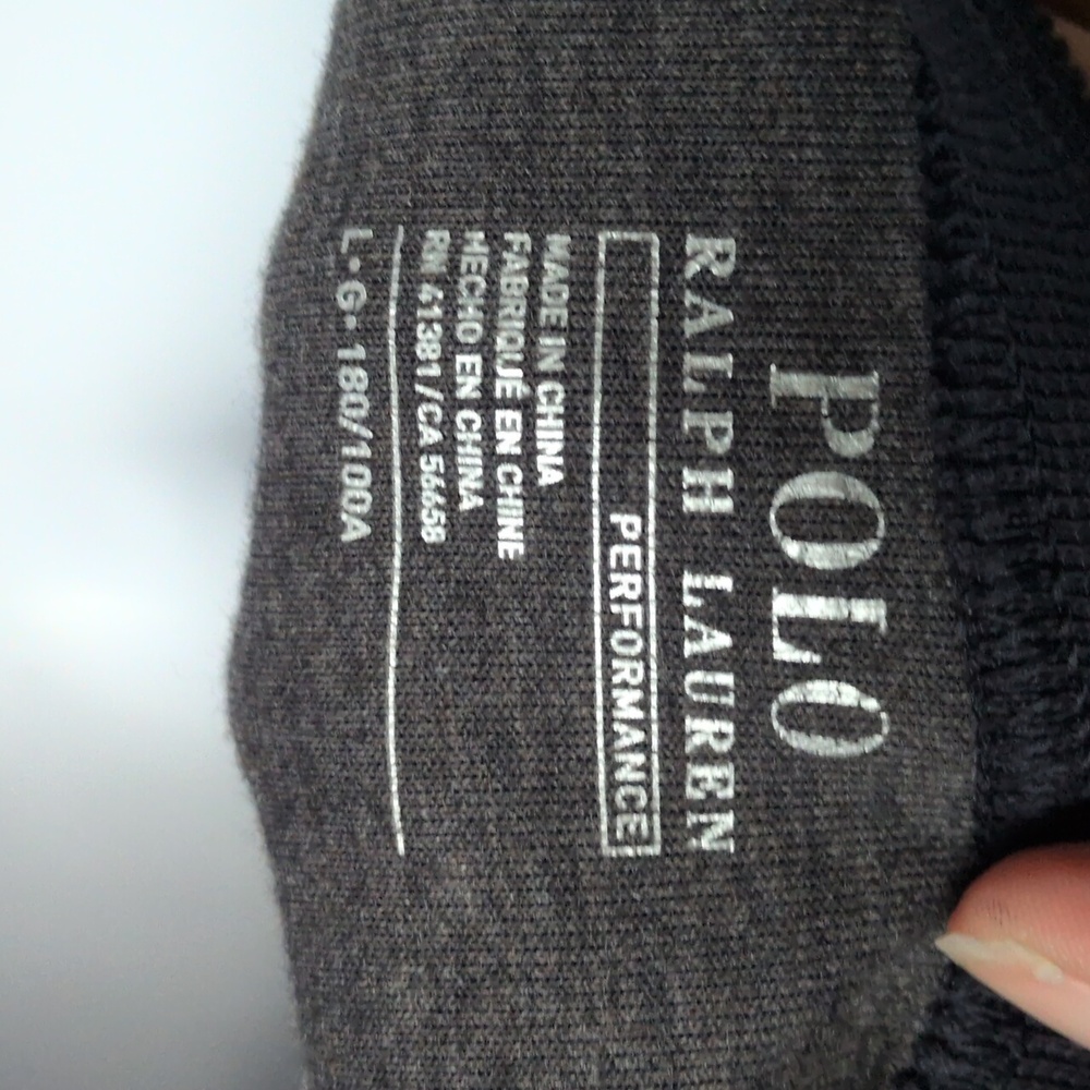 ✨ POLO Ralph Lauren Chenille P Double Knit Logo Performance Crew Neck Size L - Picture 6 of 7